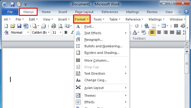 Format Manuscript with Microsoft Word