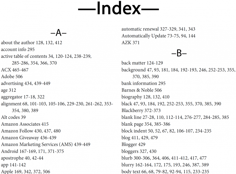 Good Indexes Sell Books